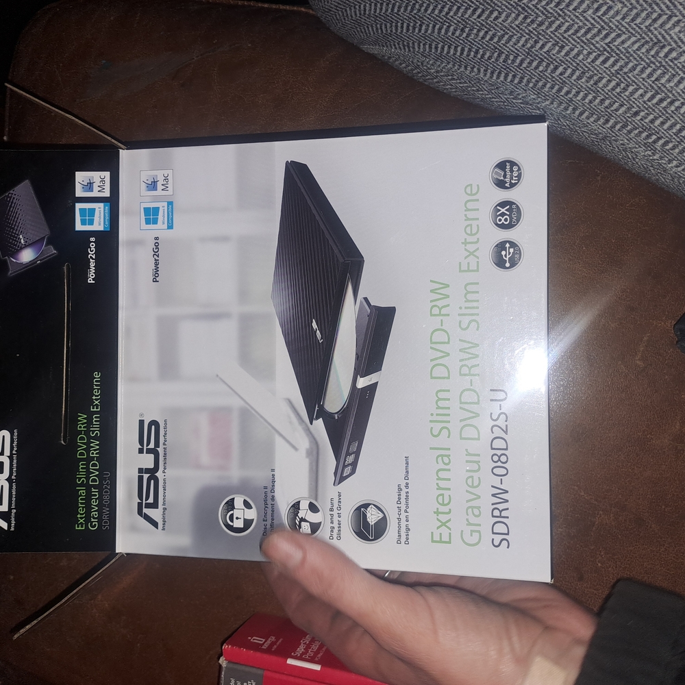 ASUS Black Slim External DVD Drive USB-Powered